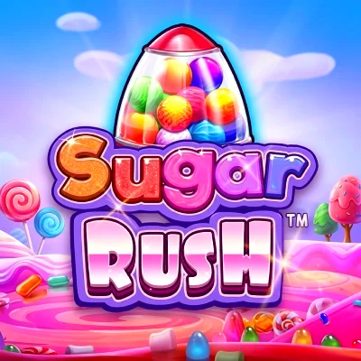 Sugar Rush cluster-pays pokie tile in the Casiny game lobby